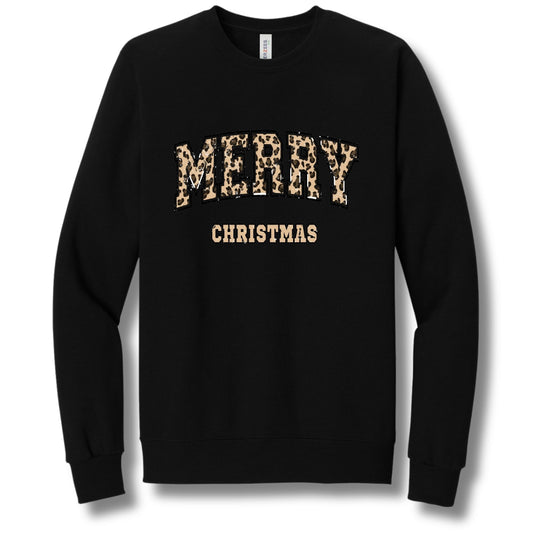 Leopard Merry Christmas | Crewneck Sweatshirt