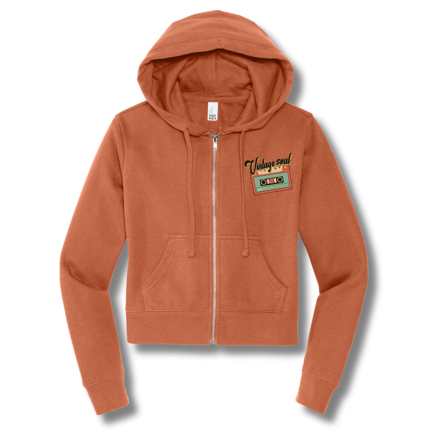 Vintage Soul | Waist Length Full-Zip Hoodie