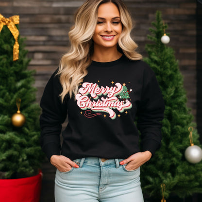 Retro Merry Christmas | Crewneck Sweatshirt