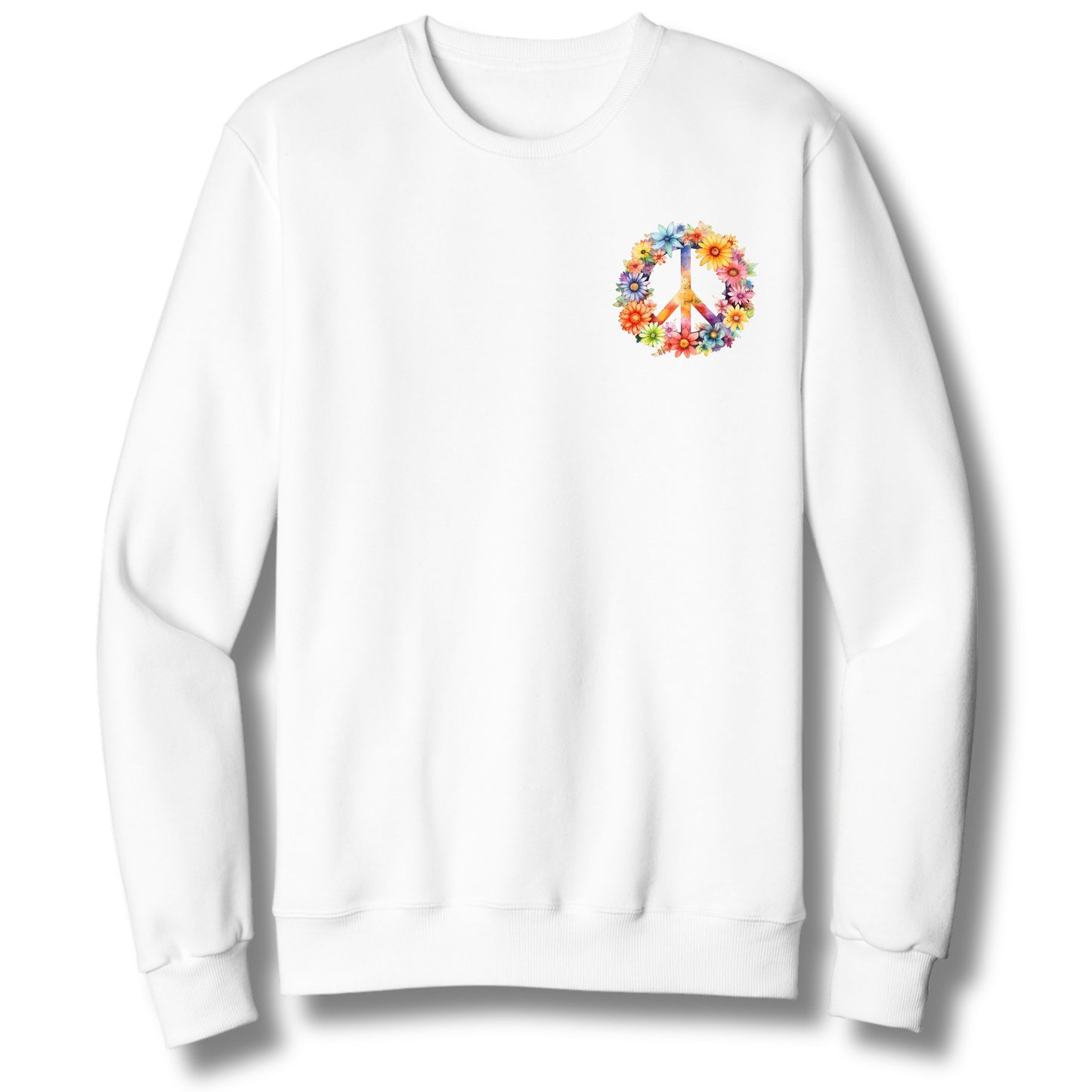 Flowered Peace | Crewneck Sweatshirt