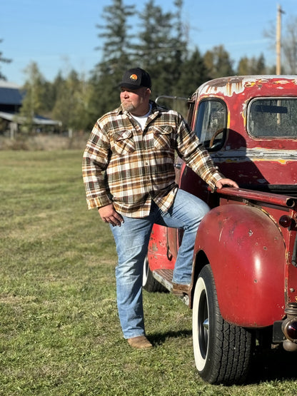 Circle Sunset | Curved Bill Trucker: Black