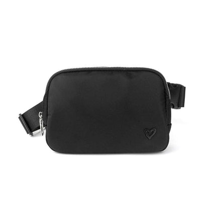 Dixie Nylon Belt | Crossbody Bag- Black